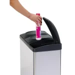 Step N' Sort 12 Gal. 3-Compartment Stainless Steel Trash Can and Recycling Bin with Step Pedals thumbnail 3
