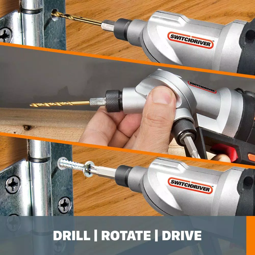 Worx 20V Power Share Switchdriver Cordless 1/4 in. Drill/Driver with 67-Piece Accessory Kit