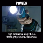 Makita 18V LXT Cordless LED Flashlight, Pivoting Head, 160 Lumens (Tool-Only) thumbnail 5