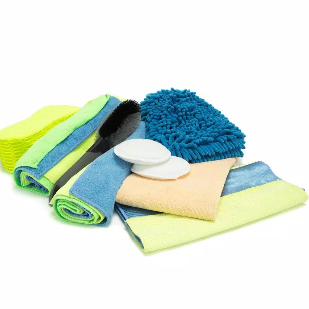 Zwipes Microfiber Deluxe Car Cleaning Supplies Wash Wax and Dry Kit (12-Piece)