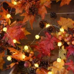 LUMABASE Jack O' Lantern LED Mini String Lights with Timer, Waterproof Battery Operated Pumpkin Lights, Set of 2 thumbnail 3