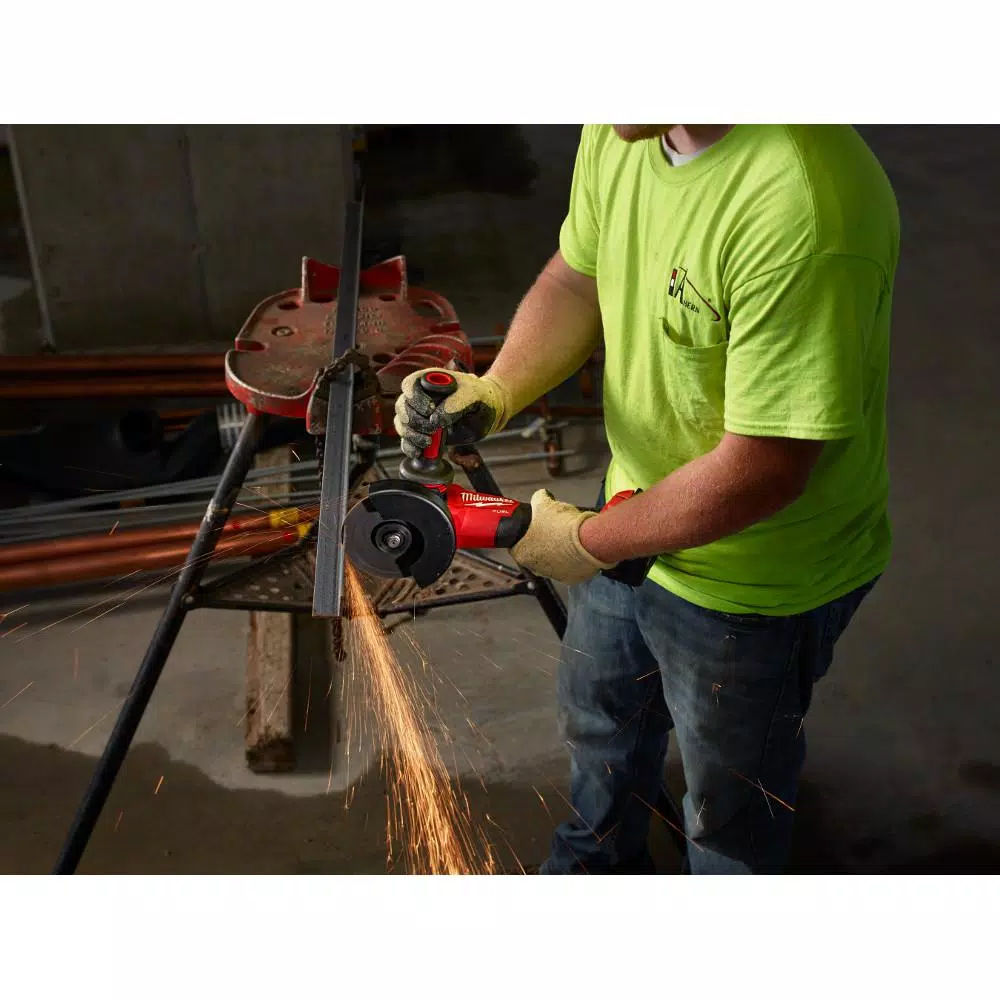 Milwaukee M18 FUEL 18V Brushless Cordless 4-1/2 in. / 5 in. Angle Grinder with Slide Switch (Tool-Only)