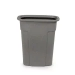 Toter Slimline 23 Gallon Rectangular Trash Can, Graystone thumbnail 2