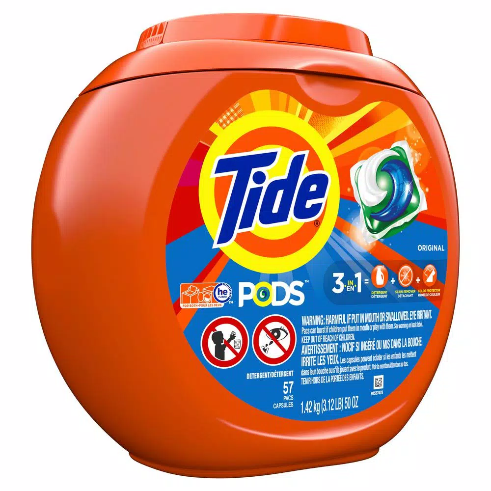 Tide PODS Original Scent Laundry Detergent Pods, 57-Count