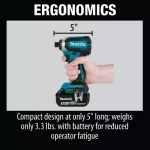 Makita 18V LXT Brushless Cordless 2-Piece Combo Kit with 3.0Ah Batteries, Drill/Driver and Impact Driver thumbnail 8