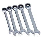 Steel Core Metric Ratcheting Wrench Set, 5-Piece Chrome Vanadium Steel with Storage Case thumbnail 3