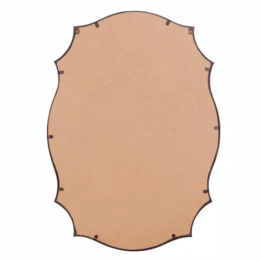 Pinnacle Art Deco Ornate Gold Scalloped Accent Mirror - 35.75 in. H x 26.25 in. W