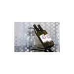 DI PRIMA USA Venetian Phantom Edition Tabletop Wine Rack - 2 Bottle & 2 Glass Capacity - Solid Steel thumbnail 2