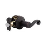 Kwikset Lido Venetian Bronze Exterior Entry Door Lever with SmartKey Security thumbnail 3