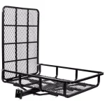 XtremepowerUS Stark 500 lb. Capacity 49 in. x 32 in. Steel Folding Ramp-Style Hitch Mounted Cargo Carrier for 2 in. Receiver thumbnail 1