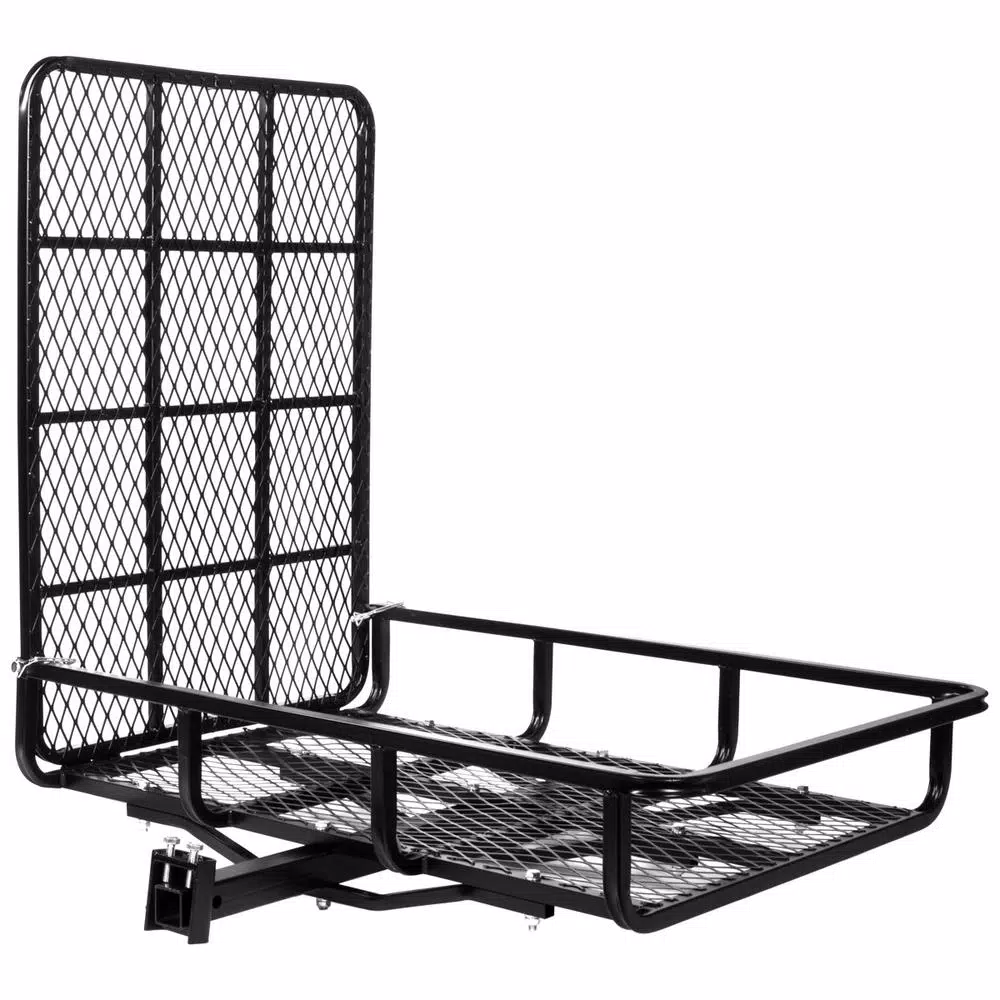XtremepowerUS Stark 500 lb. Capacity 49 in. x 32 in. Steel Folding Ramp-Style Hitch Mounted Cargo Carrier for 2 in. Receiver