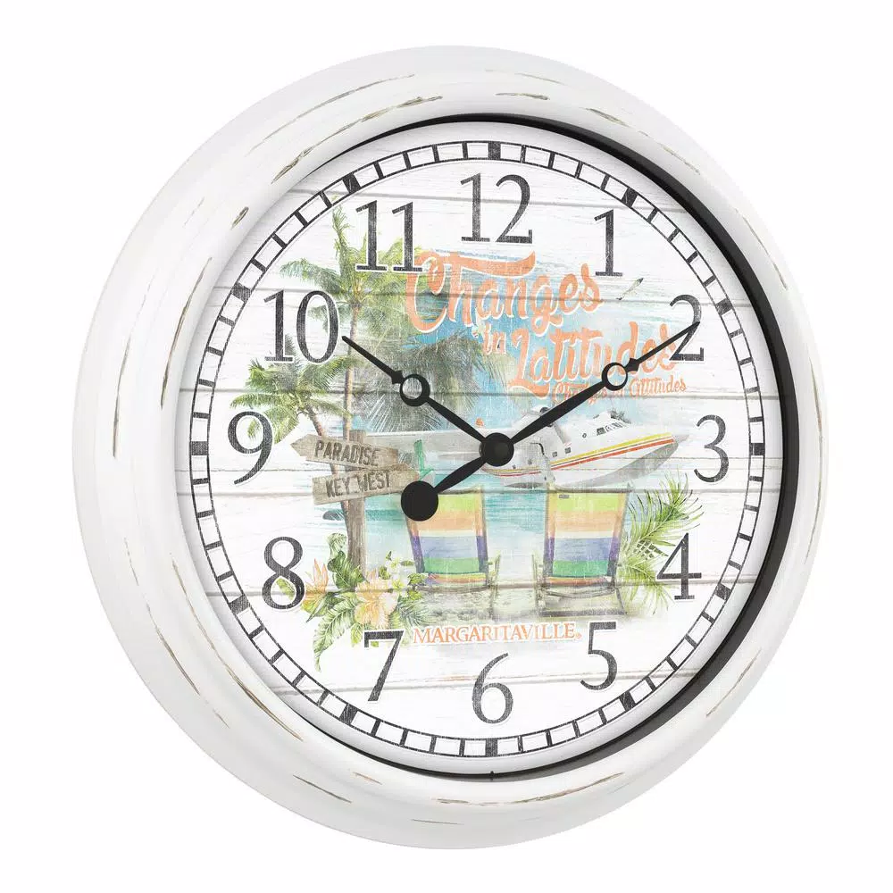 La Crosse Technology Margaritaville 15.75 in. Indoor/Outdoor Quartz Wall Clock - Changes in Latitudes