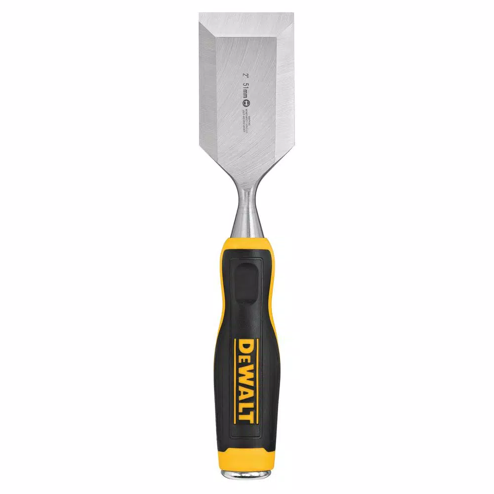 DEWALT 2 in. Straight Wood Chisel with Carbon Steel Blade and Ergonomic Handle