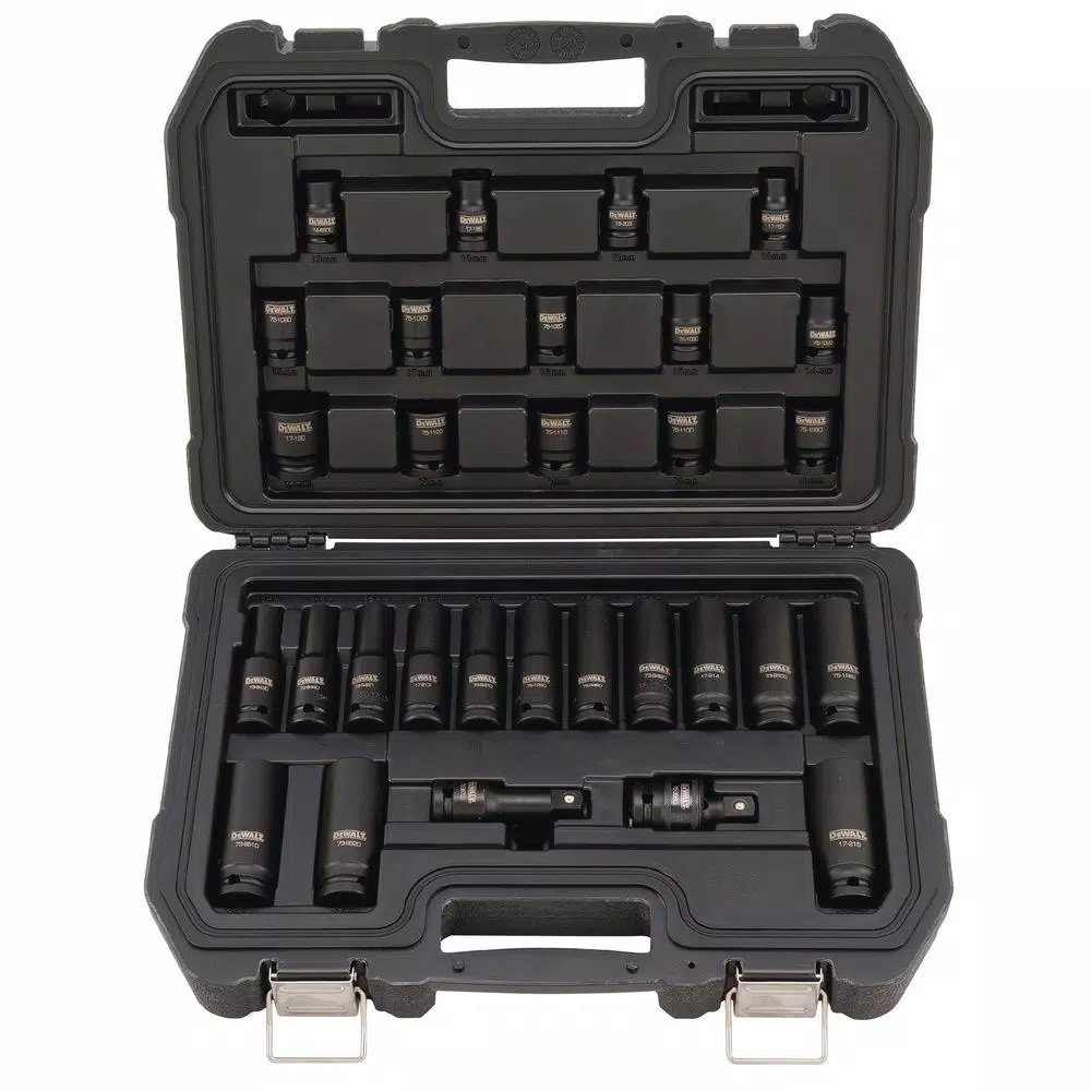 DEWALT 30-Piece 1/2 in. Drive Metric Impact Socket Set with DirectTorque Technology