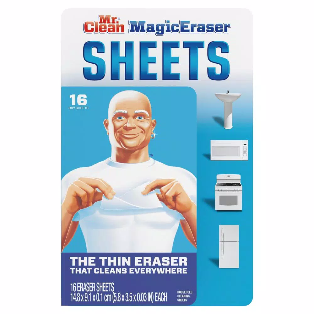 Mr. Clean Magic Eraser Thin Cleaning Wipes, Disposable Sheets (16-Count, 8-Pack)