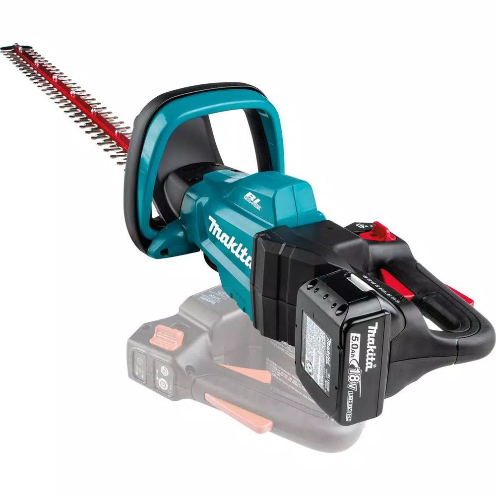 Makita 18V LXT Brushless Cordless 30 in. Hedge Trimmer Kit with (2) 5.0 Ah Batteries and Charger