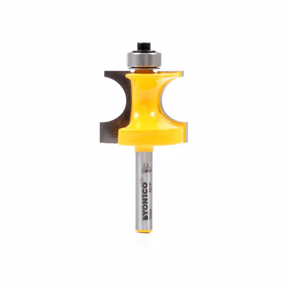 Yonico Bullnose Bead Router Bit, 5/8 in. Bead, 1/4 in. Shank, Carbide Tipped