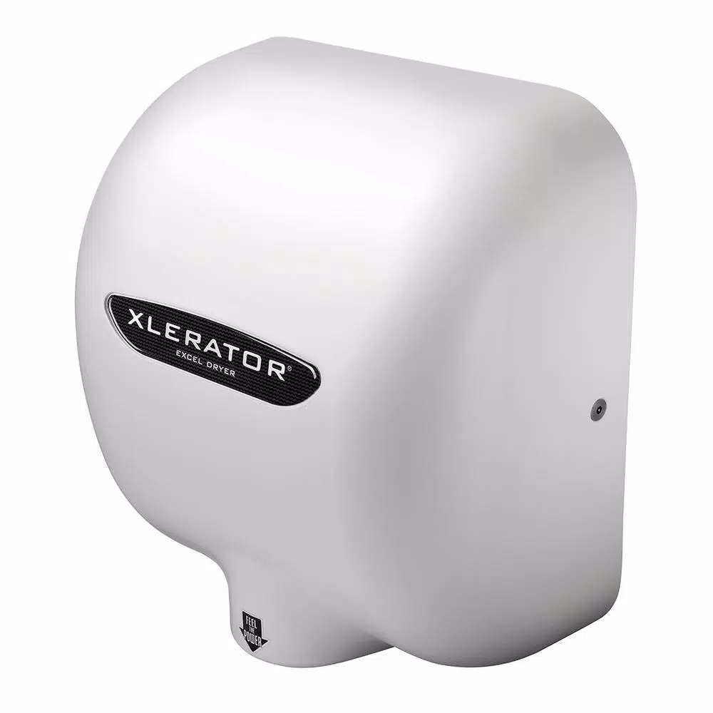 XLERATOR Excel Dryer XLERATOR High Speed Electric Hand Dryer, White Epoxy Zinc, 110-120V