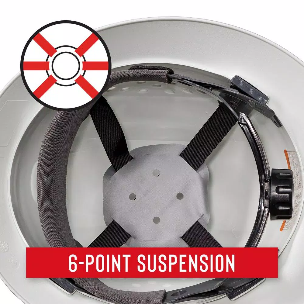 COAST SH300 Vis-Safe High-Visibility Reflective Full Brim Hard Hat, White