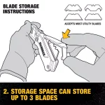DEWALT DWHT10296 Folding Retractable Utility Knife with Blade Storage thumbnail 13