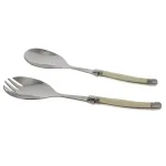 Unbranded French Home Laguiole 2-Piece Faux Ivory Salad Servers Set, Stainless Steel thumbnail 2