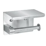 Alpine Industries Single Post Toilet Paper Holder with Storage Shelf, Brushed Stainless Steel thumbnail 1