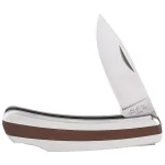Klein Tools Compact Stainless Steel Pocket Knife with Rosewood Inserts thumbnail 1