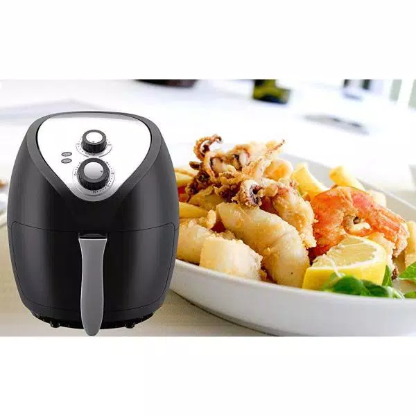 Emerald 1811 4.2 Qt. Black Air Fryer with Rapid Air Technology, 1400W