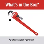 RIDGID 24 in. Heavy-Duty Straight Pipe Wrench, 3 in. Capacity thumbnail 2