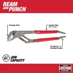 Milwaukee 12 in. Ream and Punch Straight-Jaw Pliers thumbnail 2