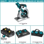 Makita 36V X2 LXT Cordless 7-1/4 in. Circular Saw Kit with (2) 5.0Ah 18V Batteries and Charger thumbnail 2