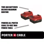 Porter-Cable 20V MAX 4.0 Ah Lithium-Ion Battery Pack, 2-Pack thumbnail 2