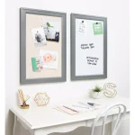DesignOvation Bosc Gray Framed Magnetic Dry Erase Memo Board, 18.5 x 27.5 in. thumbnail 5