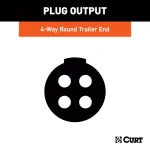 CURT 4-Way Round Trailer Side Connector Plug thumbnail 4
