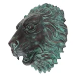 Design Toscano 13 in. Florentine Lion Head Bronze Wall Fountain with Verdigris Patina thumbnail 7