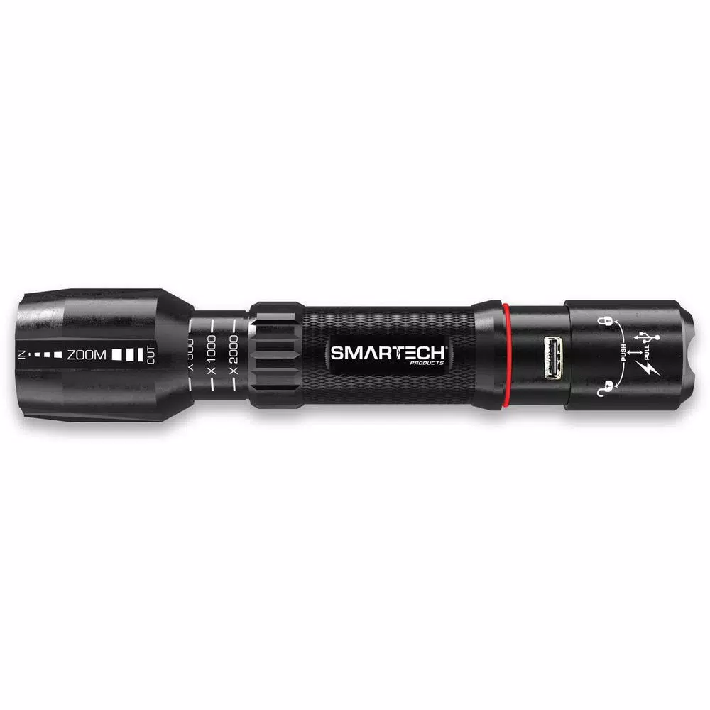 Smartech Products HGR-1000 1000 Lumens Dual Powered Rechargeable LED Flashlight and 3500 mAh Power Bank