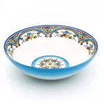 Euro Ceramica Zanzibar Bohemian Earthenware Serving Bowl, Multicolor, 120oz thumbnail 2