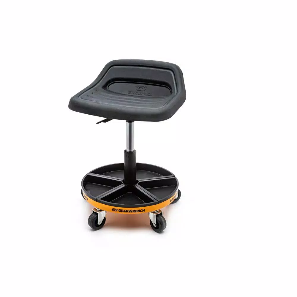 GearWrench 18-22 in. Adjustable Height Swivel Mechanics Seat with 300 lb. Capacity
