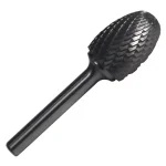Drill America 1/2 in. x 7/8 in. Oval Solid Carbide Burr Rotary File Bit, 1/4 in. Shank thumbnail 1