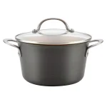 Ayesha Curry Ayesha Home Collection 4.5 Qt. Hard Anodized Aluminum Nonstick Saucepot with Glass Lid thumbnail 1