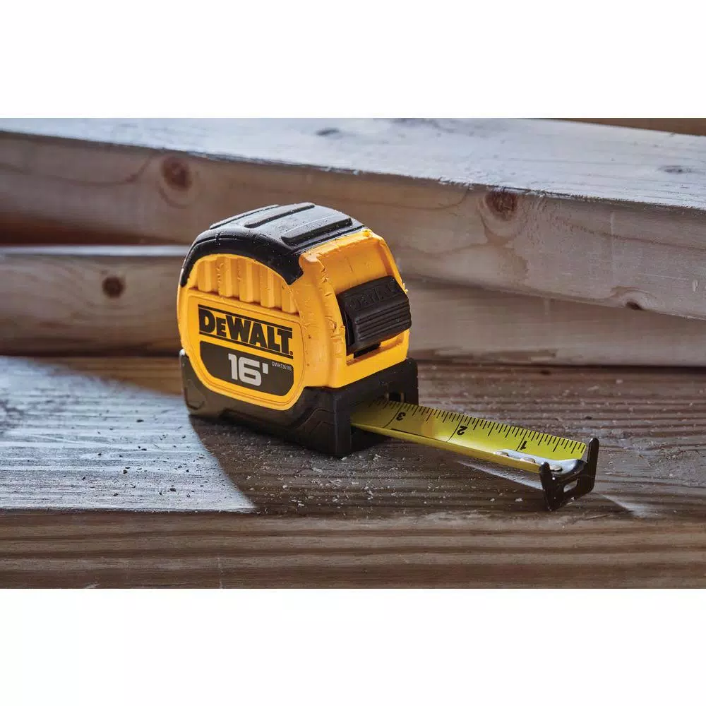 DEWALT 16 ft. Tape Measure with 13 ft. Blade Standout, ABS Housing, SAE