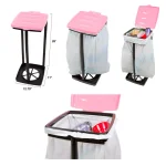 Wakeman Outdoors 13 Gal. Portable Pink Trash Bag Holder thumbnail 5