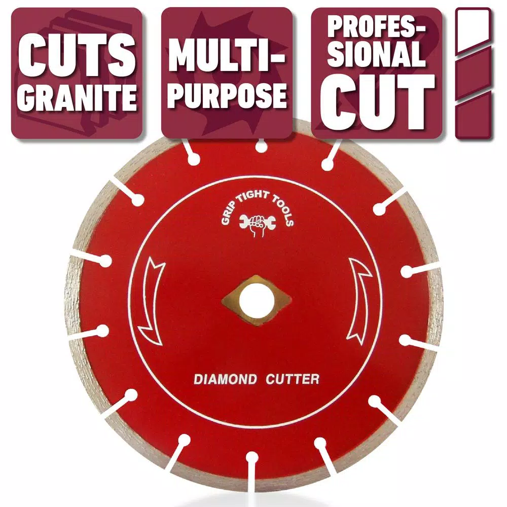 GRIP TIGHT TOOLS 7 in. Professional Segmented Diamond Blade for Granite, Concrete, Marble, and Masonry