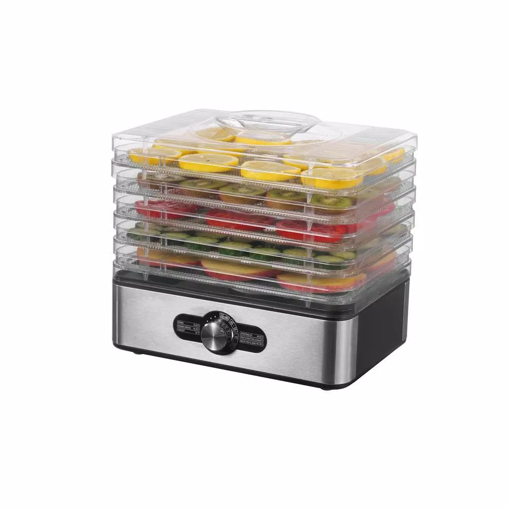 Maximatic Elite Gourmet 5-Tray Stainless Steel Food Dehydrator, Black