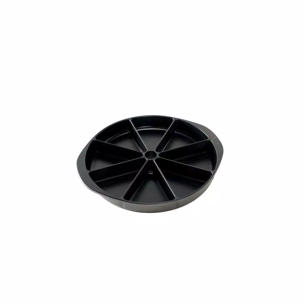 Nordic Ware 9.75 in. Cast Aluminum Scone and Cornbread Pan, Nonstick Black