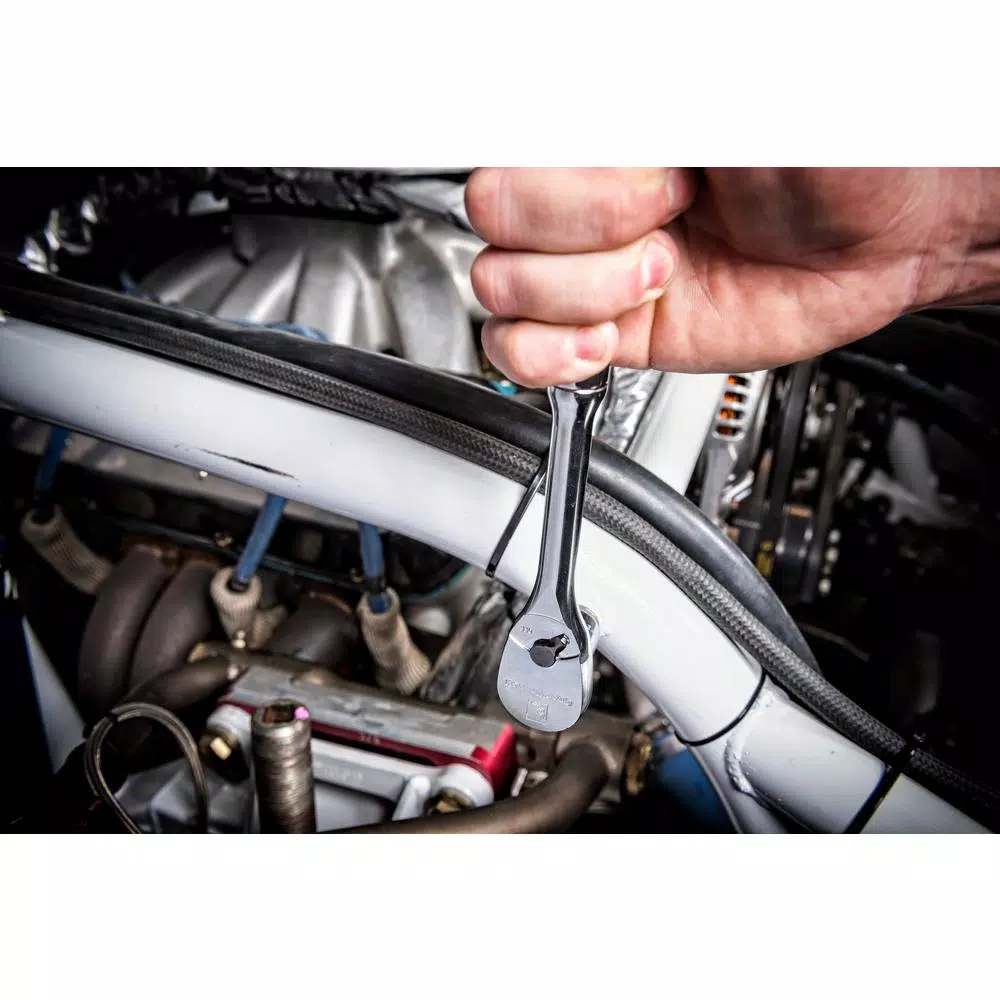 GearWrench 3/8 in. Drive 90-Tooth Teardrop Ratchet, 8.45 in. Handle