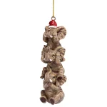 Design Toscano 5 in. See, Speak, Hear No Evil Elephant Holiday Ornament thumbnail 7