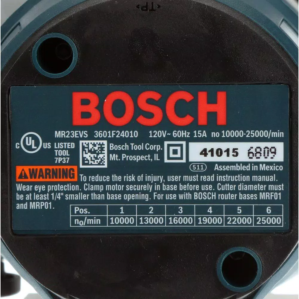 Bosch 15 Amp Corded Variable Speed Combination Plunge and Fixed-Base Router Kit with Hard Case
