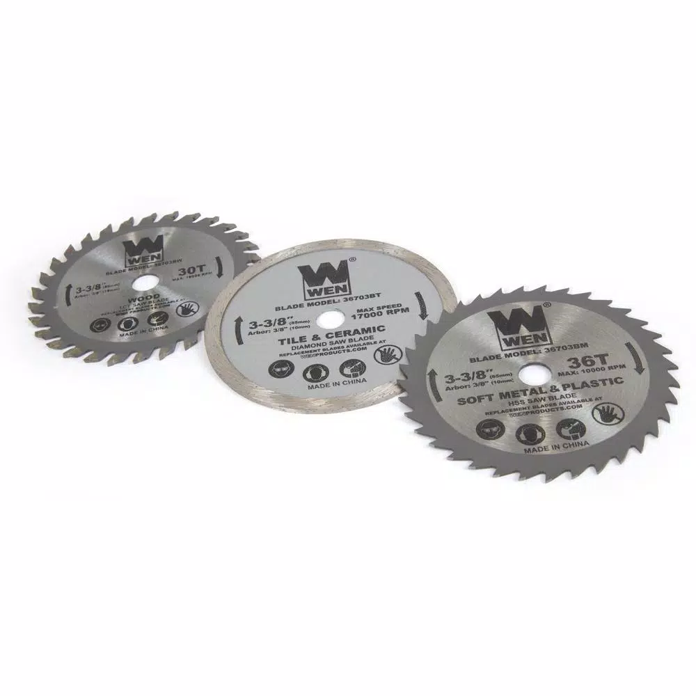WEN 4.2 Amp 3-3/8 in. Plunge Cut Compact Circular Saw with Laser Guide and Carrying Case
