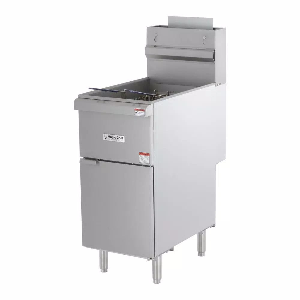 Magic Chef 20 Qt. Stainless Steel Commercial Propane Gas Deep Fryer, 90,000 BTU